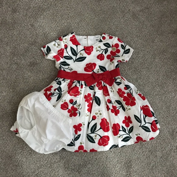 white floral baby dress